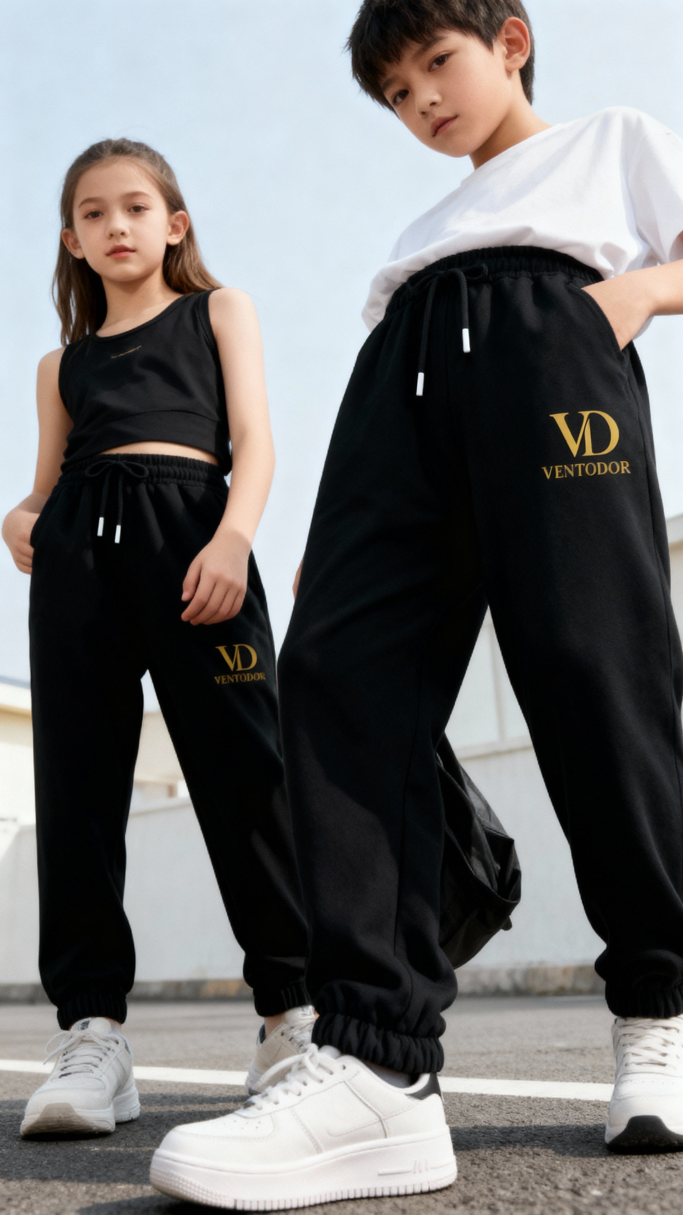 Ventodor Kids Performance Sweatpants – Black Core Edition <<No. STSK183>> (unfertig)